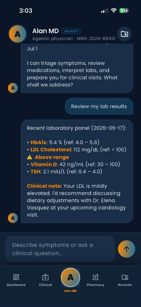 Alan MD — AI chat with lab result interpretation